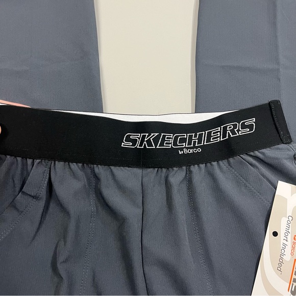 NWT Skechers Women's Straight Leg Pewter Scrub Pants - Picture 2 of 9